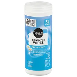 Signature Select Fresh Scent Disinfectant Wipe - 35 Count
