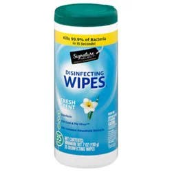 Signature Select Fresh Scent Disinfectant Wipe - 35 Count