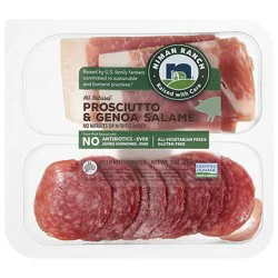 Niman Ranch Snack Pack Prosciutto Genoa Salami Abf - 3 Oz