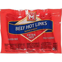 Bar-M Beef Sausage Hot Links - 32 Oz