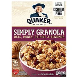 Quaker Simply Granola Oats Honey Raisins - 24.1 Oz