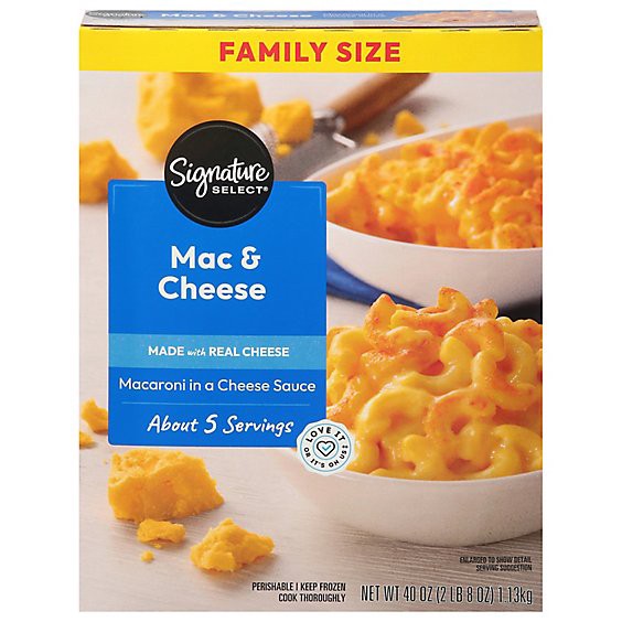 slide 1 of 1, Signature Select Mac & Cheese Family Size - 40 Oz, 40 oz