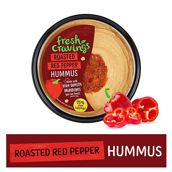 slide 1 of 8, Fresh Cravings Roasted Red Pepper Hummus - 10 Oz, 10 oz