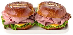 Rm Roast Beef & Cheddar Cheese Pretzel Sandwich - Ea