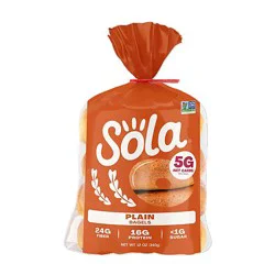 Sola Bagels Plain - 12 Oz