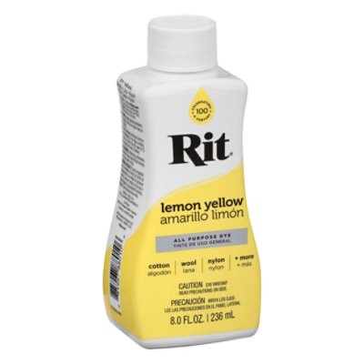 slide 1 of 1, Rit Yellow Number 1 Liquid Fabric Dye - 8 Fz, 8 fl oz