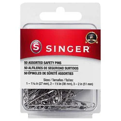 Singer Astd Steel Safety Pins - 50 Ct