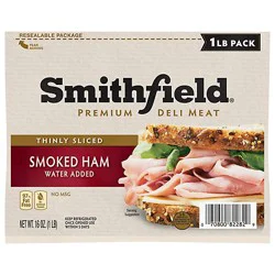 Smithfield Thinly Sliced Smoked Ham Lunch Meat - 16 Oz