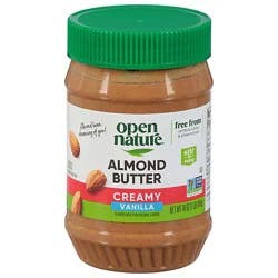 Open Nature Almond Butter Creamy Vanilla - 16 Oz