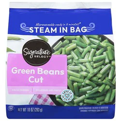 Signature Select Green Beans Cut Steam In Bag - 10 Oz