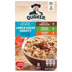 Quaker Instant Oatmeal Low Sugar Variety - 9.3 Oz