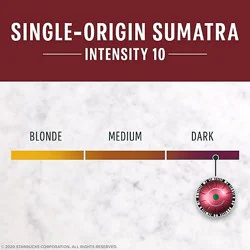 Starbucks Dark Roast Single Origin Sumatra Coffee Capsule For Nespresso Vertuo Box 8 Count - Each