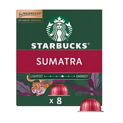 Starbucks Dark Roast Single Origin Sumatra Coffee Capsule For Nespresso Vertuo Box 8 Count - Each