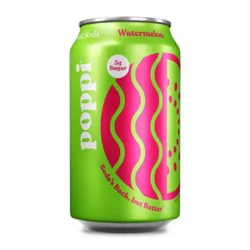 Poppi Watermelon Prebiotic Soda - 12 Fl. Oz.