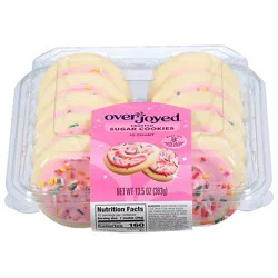 Overjoyed Pink Frosted Sugar Cookies 10 Count