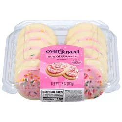 Overjoyed Pink Frosted Sugar Cookies 10 Count