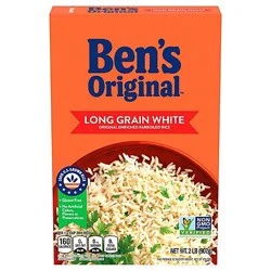 Ben's Original Parboiled Long Grain White Enriched Dry Rice Box - 2 Lb