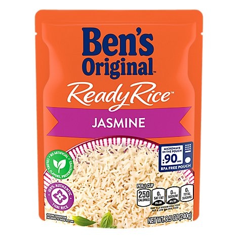 slide 1 of 1, Bens Original Jasmine Ready Rice Side Dish, 8.5 oz