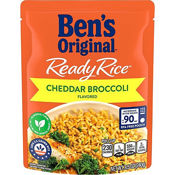 slide 1 of 12, Ben's Original Ready Cheddar Broccoli Flavored Rice Pouch - 8.5 Oz, 8.5 oz