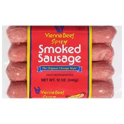 Vienna Beef Spicy Smoked Sausage Sknlss - 12 Oz