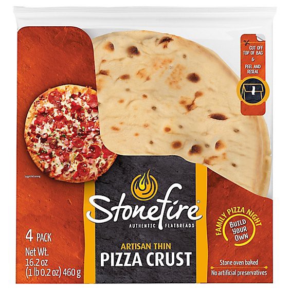 slide 1 of 1, Stonefire Us Thin Pizza Crust - 16.2 Oz, 16.2 oz