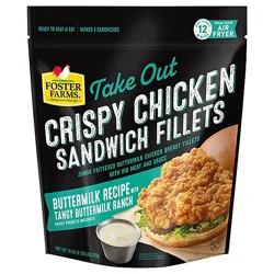 Foster Farms Buttermilk Ranch Sauce Crispy Chicken Fillet - 18 Oz