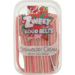 Zweet Sour Belts Strawberry Cream - 10oz