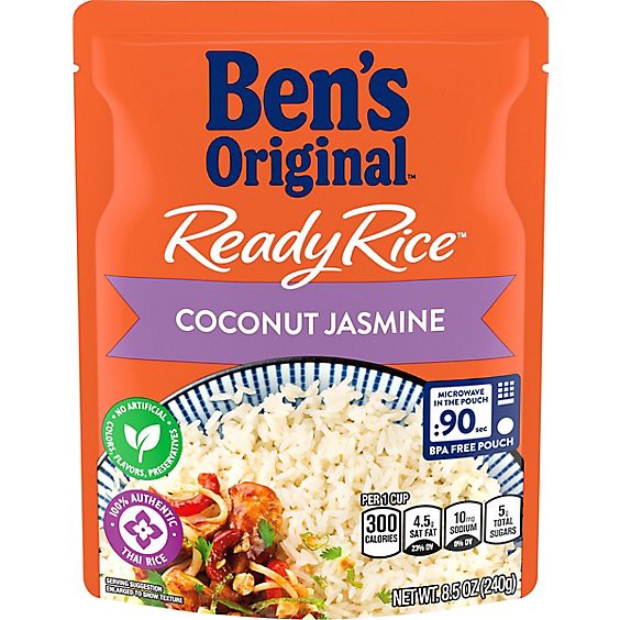 slide 1 of 1, Ben's Original Ready Coconut Jasmine Rice Pouch - 8.5 Oz, 8.5 oz