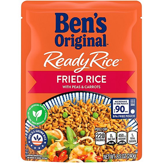 slide 1 of 1, Ben's Original Ready Fried Rice With Peas And Carrots Pouch - 8.5 Oz, 8.5 oz