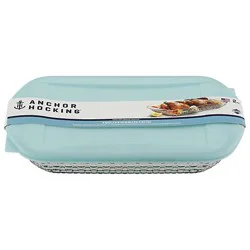 Anchor Hocking 3 Quart Basketweave Rectangular Bake Dish With Lid - Each