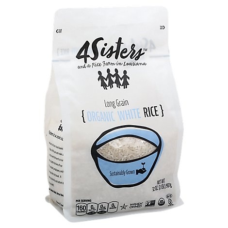 slide 1 of 1, 4Sisters White Rice Long Grain Org, 2 lb