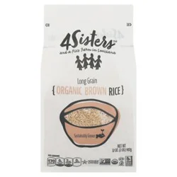 4sisters Brown Rice Long Grain Org - 2 Lb