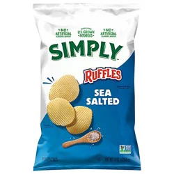 Ruffles Simply Potato Chips Sea Salted 8 Ounce - 8 Oz
