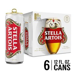 Stella Artois Premium Lager Beer Cans 5% Abv - 6-12 Oz