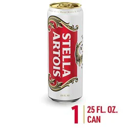 Stella Artois Premium Lager Beer Aluminum Can 5% Abv - 25 Oz