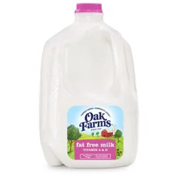Oak Farms Dairy Skim With Vitamin A And D Fat Free Milk Jug - 1 Gallon