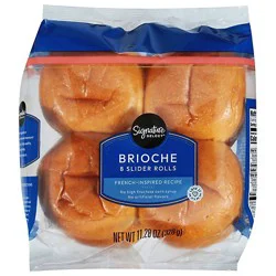 Signature Select Brioche Slider Rolls 11.28 Oz - 8 Count