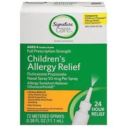 Signature Select/care Fluticasone Childrens Nasal Spray 72 Sprays - .38 Fz