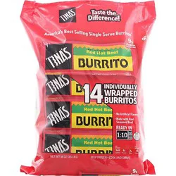 Tinas 14ct Red Hot Beef Burritos - 56 Oz