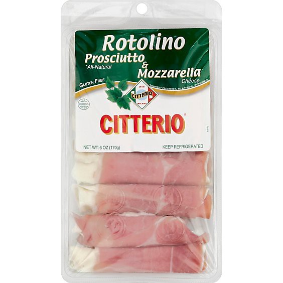 slide 1 of 1, Citterio All Natural Prosciutto Mozzarella Rotolino - 6 Oz, 6 oz