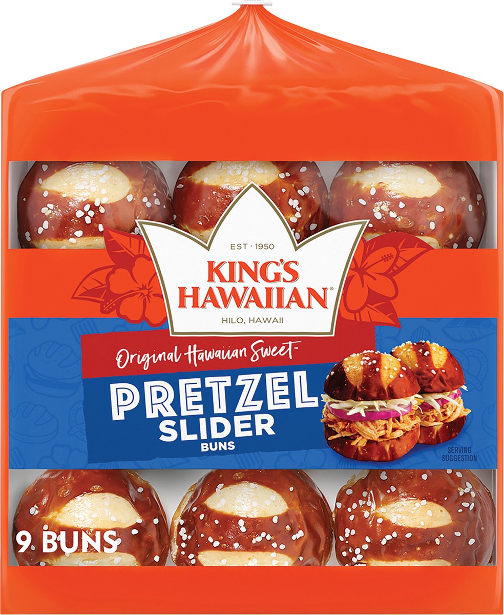 slide 8 of 13, King's Hawaiian Original Hawaiian Sweet Pretzel Pre-Sliced Slider Buns - 11 Oz, 11 oz