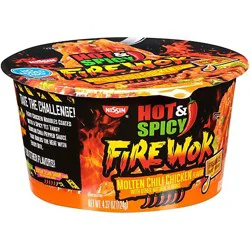 Nissin Hot & Spicy Fire Wok Molten Chili Chicken Cup - 4.374 Oz