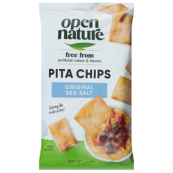 slide 1 of 1, Open Nature Pita Chips Original With Sea Salt - 7.3 Oz, 7.3 oz