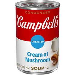Campbell's Condensed Unsalted Cream Of Mushroom Soup - 10.5 Oz