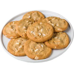 White Choc Macadamia Jumbo Cookies 8 Count - Ea