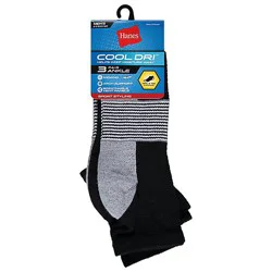 Hanes Mens Crew 3pk Blk - 1 Ea