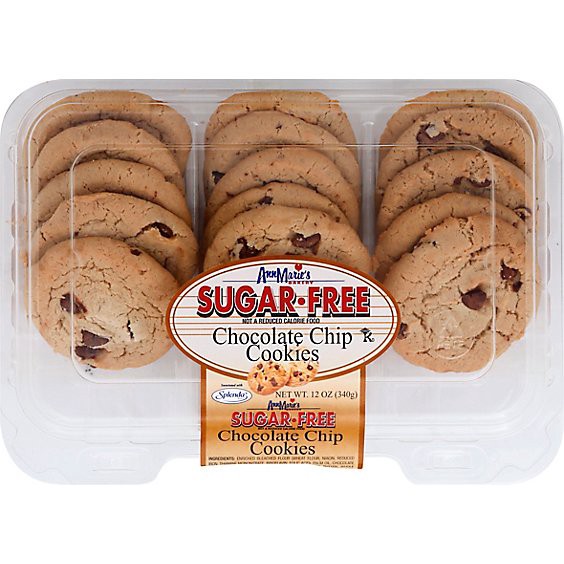 slide 1 of 12, Ann Maries Bakery Sugar Free Chocolate Chip Cookies - 12 Oz, 12 oz