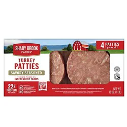 Shady Brook Farms Savory Seasoned Turkey Patties Frozen - 18.8 Oz