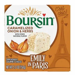 Boursin Spreadable Gourmet Caramelized Onion & Herbs Cheese - 5.3 Oz