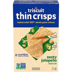 Triscuit Thin Crisps Zesty Jalapeno Whole Grain Wheat Crackers - 7.1 Oz